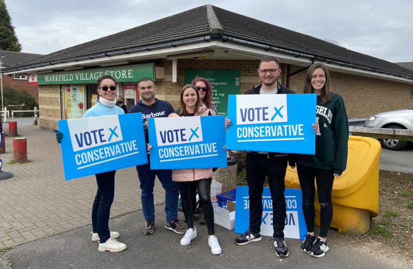 Out with the team canvassing local residents 