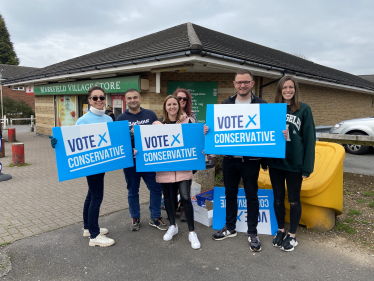 Out with the team canvassing local residents 